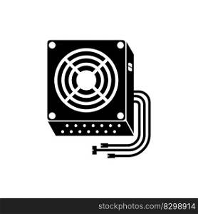 Computer power supply icon,logo illustration design template