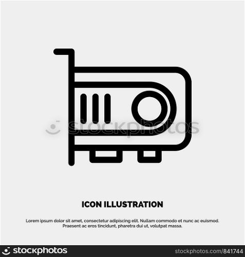 Computer, Power, Technology, Computer Line Icon Vector