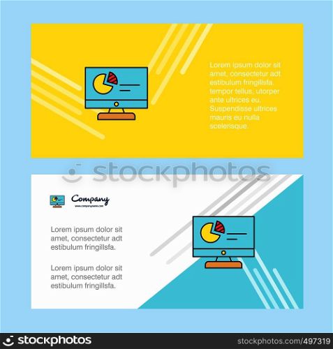 Computer presentation abstract corporate business banner template, horizontal advertising business banner.