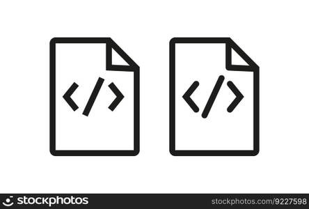 Computer programming script line icon. Vector illustration desing.