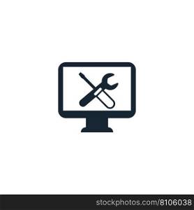Computer repair creative icon filled from Vector Image