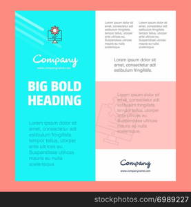 Computer setting Business Company Poster Template. with place for text and images. vector background