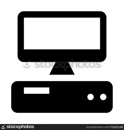 computer system, icon on isolated background