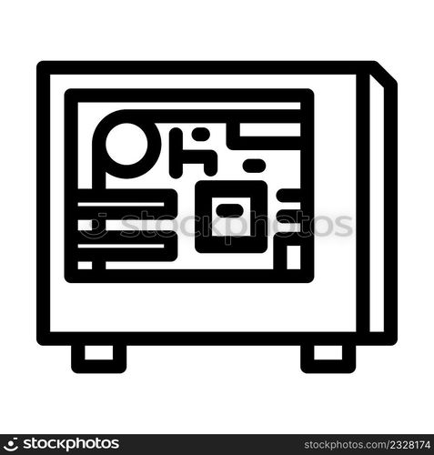 computer system line icon vector. computer system sign. isolated contour symbol black illustration. computer system line icon vector illustration