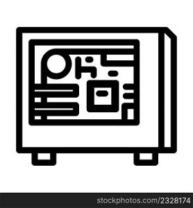 computer system line icon vector. computer system sign. isolated contour symbol black illustration. computer system line icon vector illustration