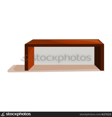 Computer table icon. Cartoon of computer table vector icon for web design isolated on white background. Computer table icon, cartoon style