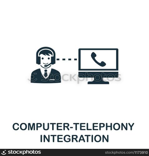 Computer-Telephony Integration vector icon illustration. Creative sign from icons collection. Filled flat Computer-Telephony Integration icon for computer and mobile. Symbol, logo vector graphics.. Computer-Telephony Integration vector icon symbol. Creative sign from icons collection. Filled flat Computer-Telephony Integration icon for computer and mobile