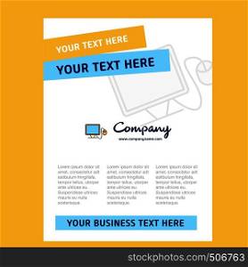 Computer Title Page Design for Company profile ,annual report, presentations, leaflet, Brochure Vector Background