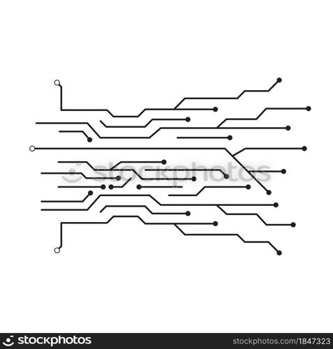 Computer vector background with circuit board electronic elements