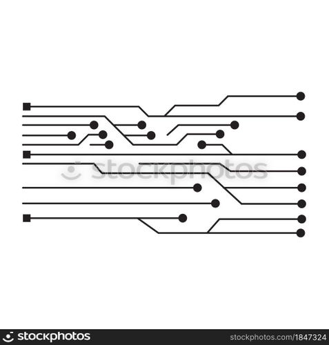 Computer vector background with circuit board electronic elements