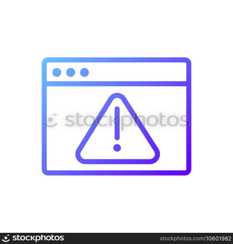 Computer virus pixel perfect gradient linear vector icon. Malicious software. Destructive program. Data damage. Thin line color symbol. Modern style pictogram. Vector isolated outline drawing. Computer virus pixel perfect gradient linear vector icon