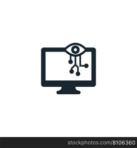 Computer vision creative icon from artificial Vector Image
