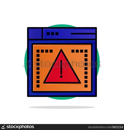Computing, Coding, Error Abstract Circle Background Flat color Icon