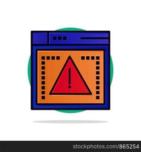 Computing, Coding, Error Abstract Circle Background Flat color Icon