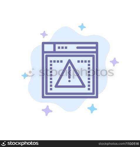 Computing, Coding, Error Blue Icon on Abstract Cloud Background