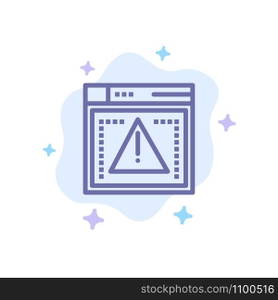 Computing, Coding, Error Blue Icon on Abstract Cloud Background