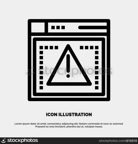 Computing, Coding, Error Vector Line Icon