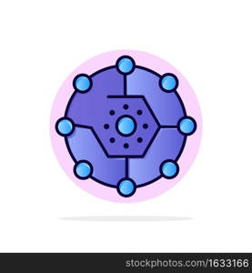 Computing, Computing Share, Connectivity, Network, Share Abstract Circle Background Flat color Icon