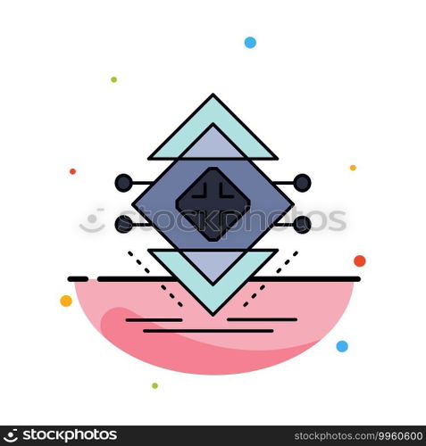 Computing, data, infrastructure, science, structure Flat Color Icon Vector