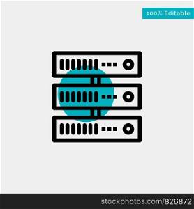 Computing, Data, Storage, Network turquoise highlight circle point Vector icon