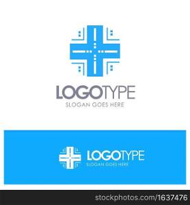 Computing, Database, Datacenter, Mainframe, Server Blue Logo vector