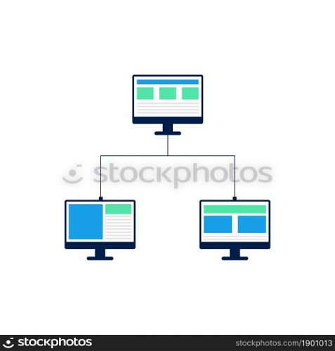 Computing network Vector icon design illustration Template