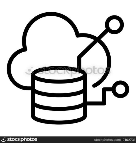 Computing storage data icon. Outline Computing storage data vector icon for web design isolated on white background. Computing storage data icon, outline style