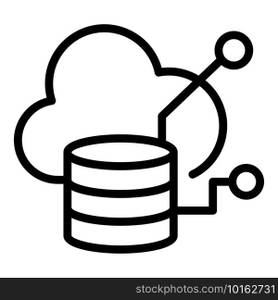 Computing storage data icon. Outline Computing storage data vector icon for web design isolated on white background. Computing storage data icon, outline style