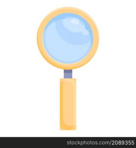 Concentration magnifier icon cartoon vector. Zen work. Office think. Concentration magnifier icon cartoon vector. Zen work