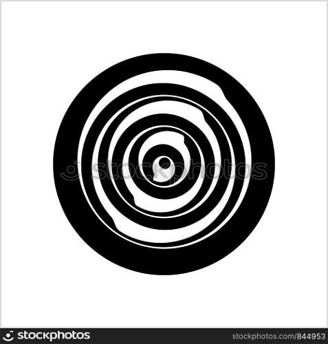 Concentric Circle Abstract Shape Vector Art Illustration