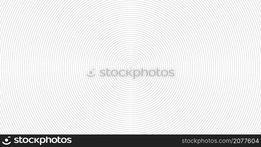 Concentric circle. Illustration for sound wave. Abstract circle line pattern. Black and white graphic