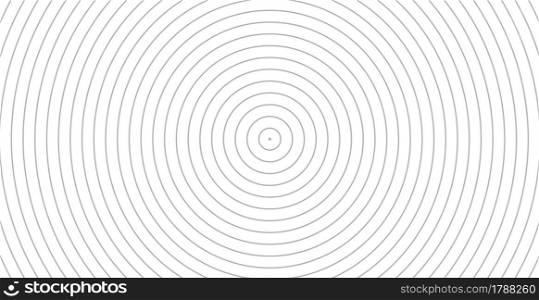 Concentric circle. Illustration for sound wave. Abstract circle line pattern. Black and white graphics