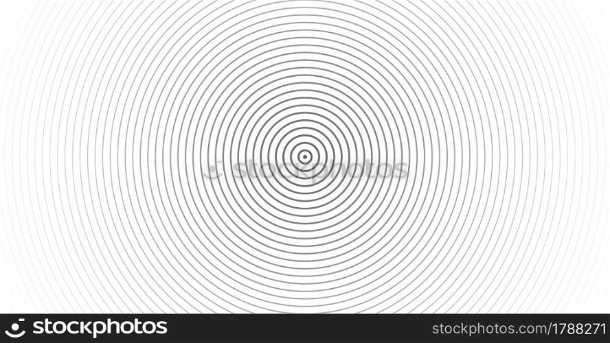 Concentric circle. Illustration for sound wave. Abstract circle line pattern. Black and white graphics