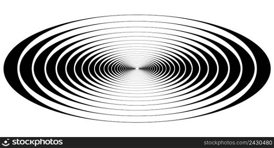 concentric circle oval resonance waves, the vector visual representation of resonance waves