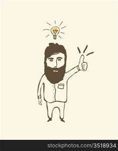 concept bulb drawing