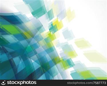 Concept business background. Vector illustration of vision perspective blue polygonal layers.