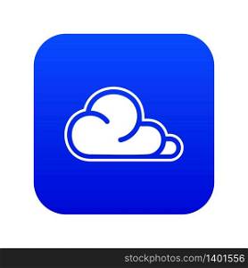 Concept cloud icon blue vector isolated on white background. Concept cloud icon blue vector