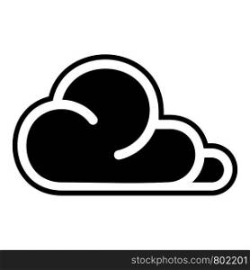 Concept cloud icon. Simple illustration of concept cloud vector icon for web. Concept cloud icon, simple black style