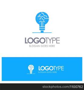 Concept, Copycat, Fail, Fake, Idea Blue Solid Logo with place for tagline