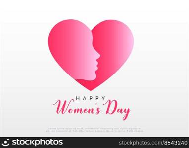 concept design with heart and face for happy women’s day