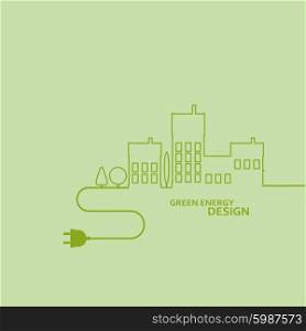 Concept electric circuit city. Vector flat design.. Concept electric circuit city. Vector flat design