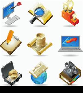 Concept icons for business. Illustrations for document, article or website. Vector illustration.