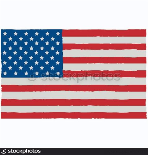 Concept illustration showing a painted United States flag