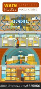Concept infographics equipment warehouse. Delivery and cargo transportation, shipping service, industry freight and package, logistic industrial, export and distribution production vector illustration