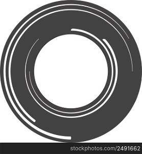 Concept lens. Lines icon. Abstract technology circles logo