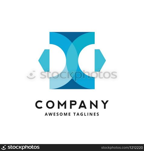Concept Logo Letter CC as Building logo vector, Logo initial Letter C Construction vector