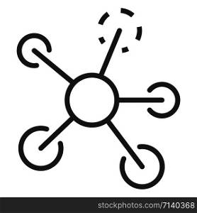Concept molecule icon. Outline concept molecule vector icon for web design isolated on white background. Concept molecule icon, outline style