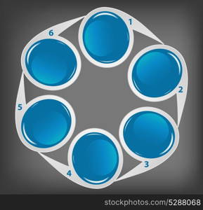 Concept of colorful circular banners for different business design. Vector illustration