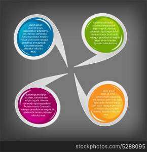 Concept of colorful circular banners for different business design. Vector illustration