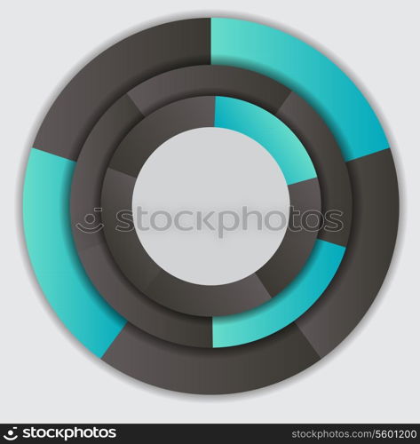 Concept of colorful circular banners with arrows for different business design. Vector illustration